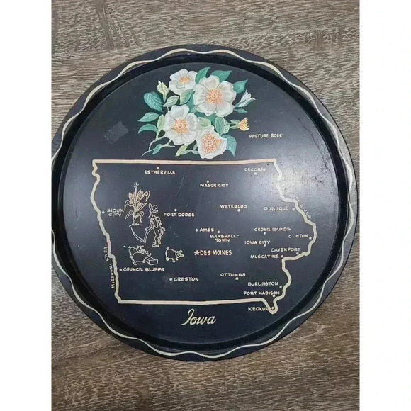 Vintage Iowa‎ State tin plate - Picture 1 of 2